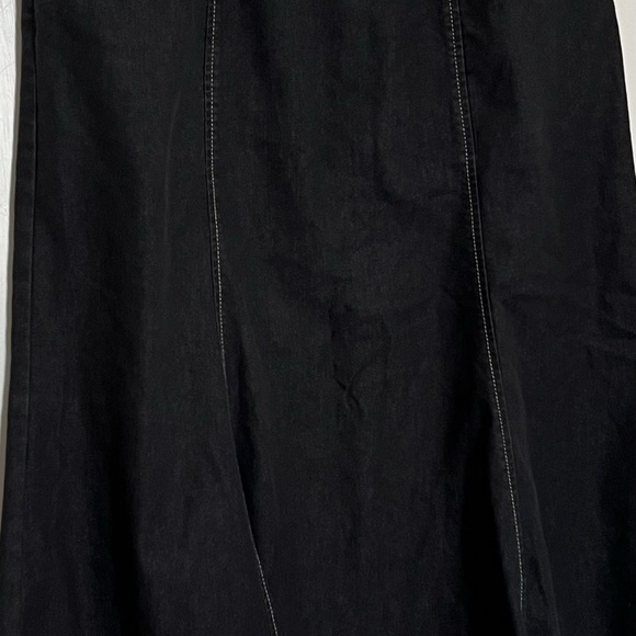 New York Clothing Co Fit & Flare Skirt W/Pockets Size 12 Midnight Blue - Picture 4 of 7